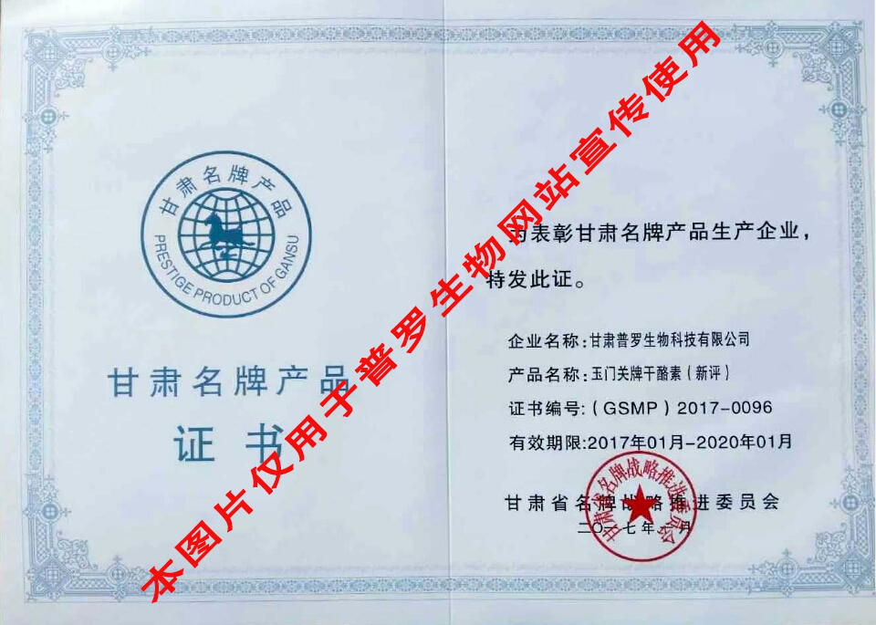 甘肅名牌產品